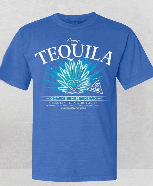 Cheap Tequila Tee Blue