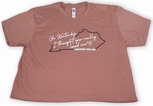Pink Kentucky Crop Top